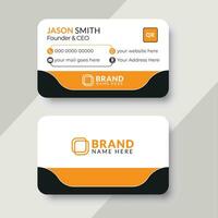 Business card design  with creative and modern style layout, Clean and minimalistic visiting card design template. vector