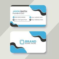 Business card design  with creative and modern style layout, Clean and minimalistic visiting card design template. vector