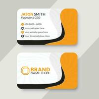 Business card design  with creative and modern style layout, Clean and minimalistic visiting card design template. vector