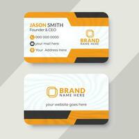 Business card design  with creative and modern style layout, Clean and minimalistic visiting card design template. vector