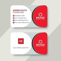 Business card design  with creative and modern style layout, Clean and minimalistic visiting card design template. vector