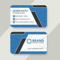 Business card design  with creative and modern style layout, Clean and minimalistic visiting card design template. vector