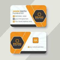 Business card design  with creative and modern style layout, Clean and minimalistic visiting card design template. vector