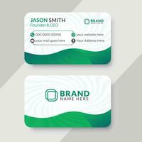 Business card design  with creative and modern style layout, Clean and minimalistic visiting card design template. vector