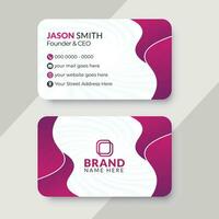 Business card design  with creative and modern style layout, Clean and minimalistic visiting card design template. vector