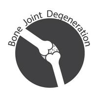 Bone joint degeneration icon vector