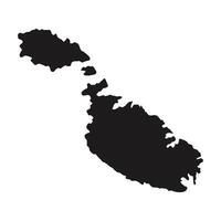 Malta map icon vector