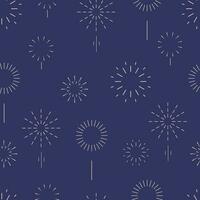 firework seamless pattern in night.Editable vector illustration for postcard,banner