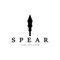 Spear Logo Old Vintage Rustic Simple Design Business Brand Spear Arrow vector