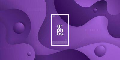 Abstract dark purple wave fluid liquid shape pattern with circle combination gradient background pattern. Eps10 vector