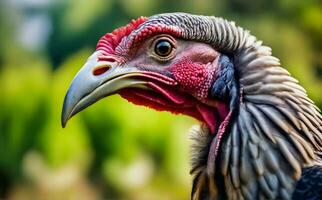 Turquía gallina de cerca retrato. foto
