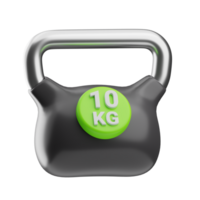 Gym equipment kettlebell 3d illustration png
