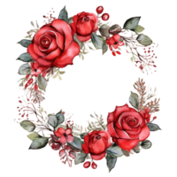 ai generato rosa fiore acquerello png