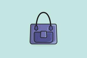 de moda De las mujeres mano bolso vector ilustración. belleza Moda objetos icono concepto. nuevo llegada mujer elegante bolso vector diseño.