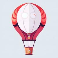 AI generated Hot Air Balloon Avatar Icon Clip Art Sticker Decoration Simple Background photo