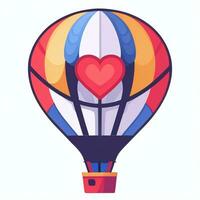 AI generated Hot Air Balloon Avatar Icon Clip Art Sticker Decoration Simple Background photo