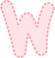 Alphabet pink letter, dotted line frame png