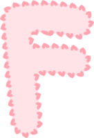 Alphabet pink letter, dotted line frame png