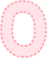 Alphabet pink letter, dotted line frame png