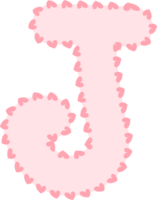 Alphabet pink letter, dotted line frame png