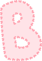 alfabeto rosado carta, punteado línea marco png