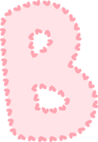 Alphabet pink letter, dotted line frame png