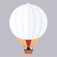 AI generated Hot Air Balloon Avatar Icon Clip Art Sticker Decoration Simple Background photo