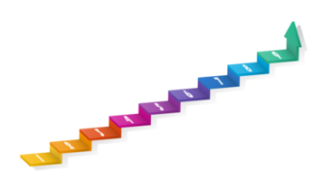 3d trappsteg infographic element design med 9 alternativ, steg eller processer och marknadsföring kan vara Begagnade för presentation. png