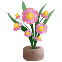Flower Love and vase cute png