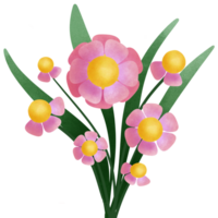 Flower Love and vase cute png