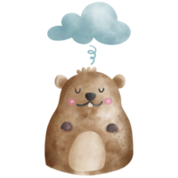 Groundhog love minimal animal pet toy png