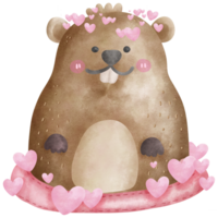 marmota amor mínimo animal animal brinquedo png