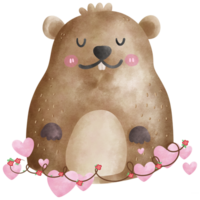 Groundhog love minimal animal pet toy png