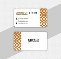 Stylish corporate business card design vector