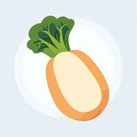 AI generated Various Weird Vegetable Avatar Icon Clip Art Sticker Decoration Simple Background photo