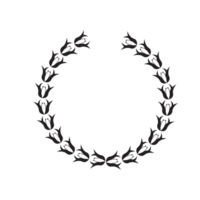 svart krans ram png