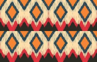 Ethnic abstract ikat art. Aztec ornament print. geometric ethnic pattern seamless  color oriental.  Design for background ,curtain, carpet, wallpaper, clothing, wrapping, Batik, vector illustration.