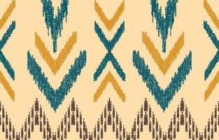 Ethnic abstract ikat art. Aztec ornament print. geometric ethnic pattern seamless  color oriental.  Design for background ,curtain, carpet, wallpaper, clothing, wrapping, Batik, vector illustration.