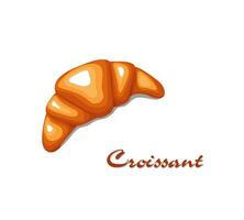 French croissant sketch. Croissant icon for bakery shop, menu, cafe, bakery, etc. Food vector illustration.