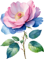 ai gegenereerd waterverf wilde bloemen clip art, ai-gegenereerd. png