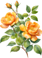 ai generado acuarela flor silvestre clipart, ai-generado. png