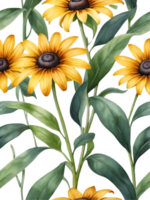 ai gerado aguarela flores silvestres clipart, gerado por ai. png