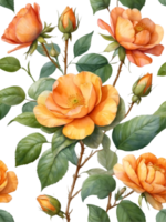 AI generated Watercolor wildflower clipart, AI-Generated. png