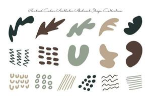 Aesthetic Abstract Shape and Line Collection vector