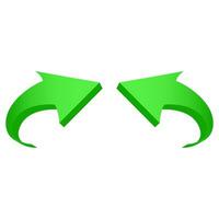 Green Arrows Sign Symbol Icon Design Vector