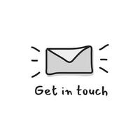 Get in touch mail business connection network icon illustration design vector