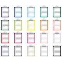 Lined Clipboard Design Set Clipart vector