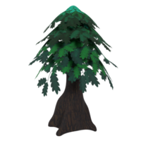 Cartoon Tree 3d object png