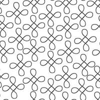 Pencil crosshatch swirls seamless pattern in hand drawn style. vector