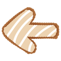 Hand drawn gingerbread arrow symbol png